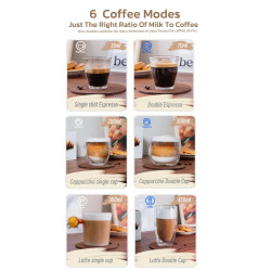 Máquina de café expresso e latte 3 em 1 HIBREW - Espuma automática